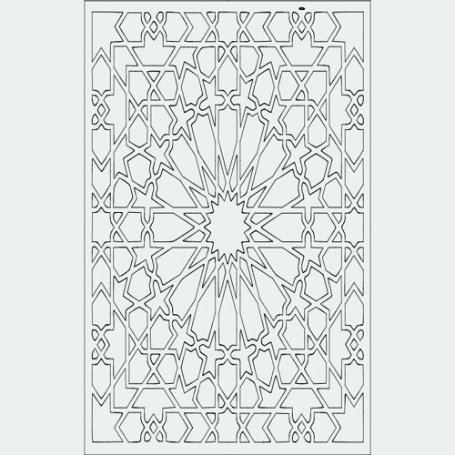طرح الگوی طراحی جلوپنجره - grille pattern design 66 - برای دستگاه CNC چوب و لیزر (سی ان سی)