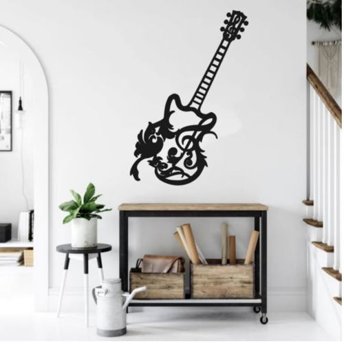 طرح guitar-metal-wall-art-gift-for-guitar-player-ve