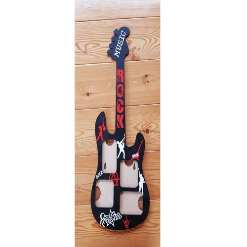طرح قاب عکس گیتار عکس راک برای برش لیزری - guitar picture frame photos rock for laser cutting ve - برای دستگاه CNC چوب و لیزر (سی ان سی)