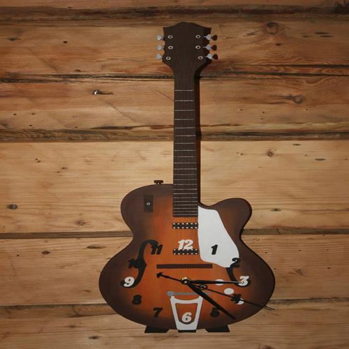 طرح cnc ساعت به شکل گیتار برای برش لیزر - guitar shaped clock cnc plan for laser cut ve - برای دستگاه CNC چوب و لیزر (سی ان سی)