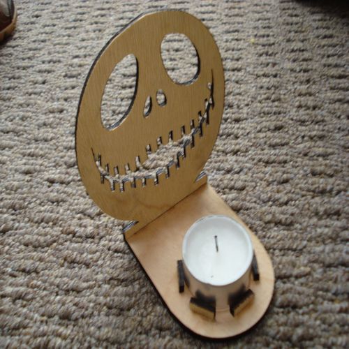 طرح شمعدان هالووین برای برش لیزری - halloween candlestick for laser cut ve - برای دستگاه CNC چوب و لیزر (سی ان سی)