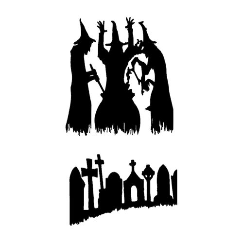 طرح هالووین قبرستان - halloween graveyard - برای دستگاه CNC چوب و لیزر (سی ان سی)