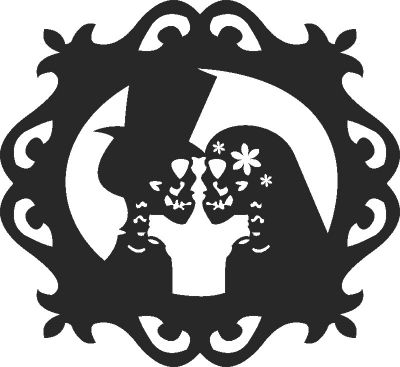 طرح آینه هالووین جمجمه - halloween mirror skull - برای دستگاه CNC چوب و لیزر (سی ان سی)