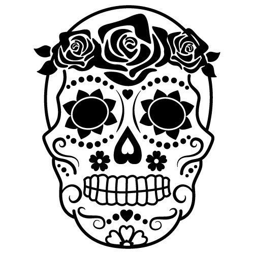 طرح هالووین جمجمه روز مرگ مردگان - halloween skull day of dead - برای دستگاه CNC چوب و لیزر (سی ان سی)