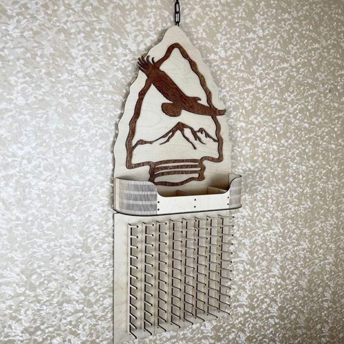 طرح قفسه آویز نخ دوزی قفسه 4 میلی متری برای برش لیزری - hanging shelf sewing organizer thread rack 4mm for laser cutting ve - برای دستگاه CNC چوب و لیزر (سی ان سی)