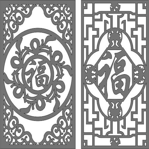 طرح دکوراسیون شادی درز جداکننده جلی پانل برای برش لیزری - happiness decor seamless separator jali panels for laser cut ve - برای دستگاه CNC چوب و لیزر (سی ان سی)