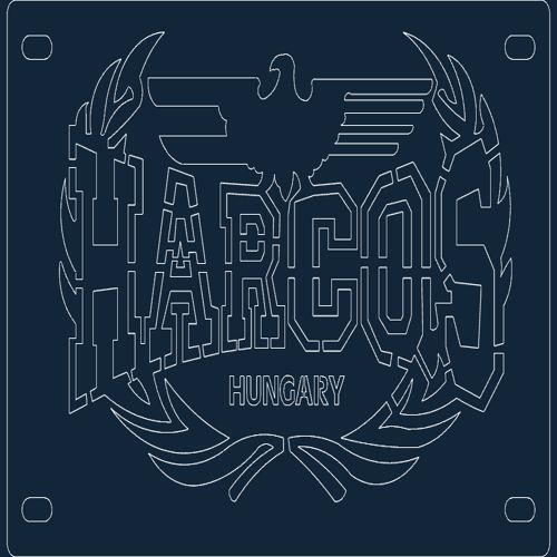 طرح وکتور پلاک جنگجو یا پلاک تزئینی با تم جنگجو برای برش - harcos rendszam - برای دستگاه CNC چوب و لیزر (سی ان سی)