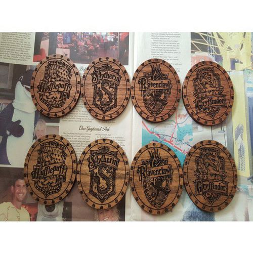 طرح زیرلیوانی‌های هری پاتر برای برش لیزری قاب - harry potter coasters for laser cut ve - برای دستگاه CNC چوب و لیزر (سی ان سی)