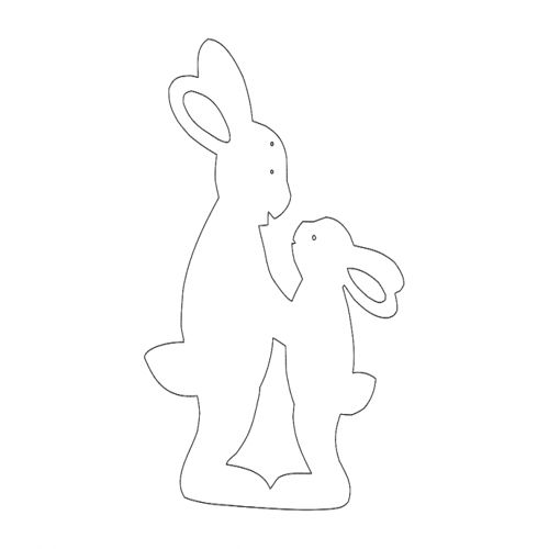 طرح وکتور خرگوش برای برش - hasen rabbits - برای دستگاه CNC چوب و لیزر (سی ان سی)