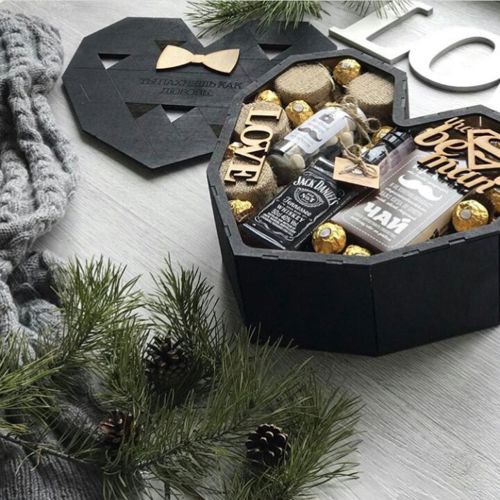 طرح جعبه قلب برای برش لیزری - heart box for laser cut ve - برای دستگاه CNC چوب و لیزر (سی ان سی)