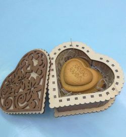 طرح جعبه کادویی قلبی شکل برای برش لیزری cnc پول - heart shaped gift box for laser cut cnc ve - برای دستگاه CNC چوب و لیزر (سی ان سی)