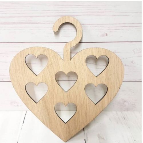 طرح قلب شکل آویز - heart shaped hanger ve - برای دستگاه CNC چوب و لیزر (سی ان سی)