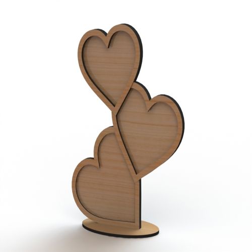 طرح قاب قلبی شکل قالب قالب برای برش لیزری - heart shape frame templ for laser cut ve - برای دستگاه CNC چوب و لیزر (سی ان سی)