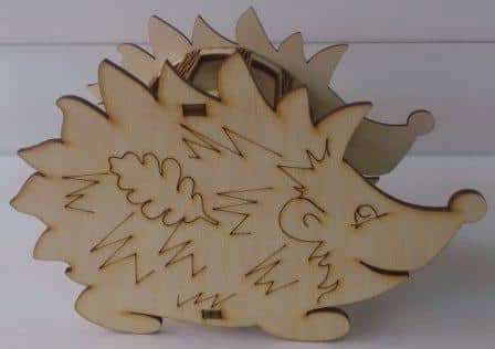 طرح جا مداد جوجه ای لولا لیزری طرح جوجه دار - hedgehog pencil holder living hinge laser cut ve - برای دستگاه CNC چوب و لیزر (سی ان سی)