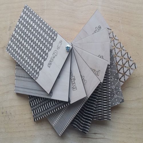 طرح الگوی شش ضلعی لولا زنده برای برش لیزری - hex pattern living hinge template for laser cut - برای دستگاه CNC چوب و لیزر (سی ان سی)