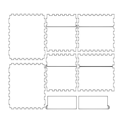 طرح جعبه لولا - hinged box - برای دستگاه CNC چوب و لیزر (سی ان سی)