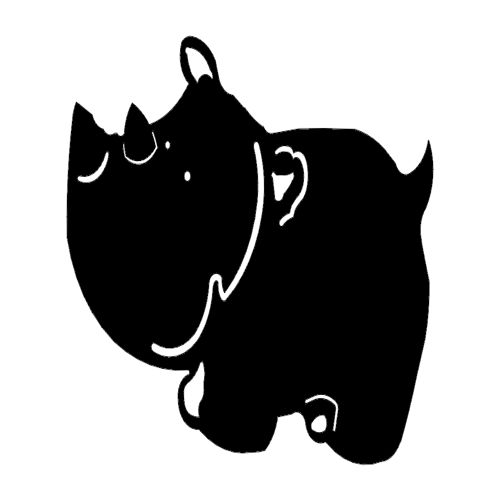 طرح کارتون هیپو - hippo cartoon - برای دستگاه CNC چوب و لیزر (سی ان سی)