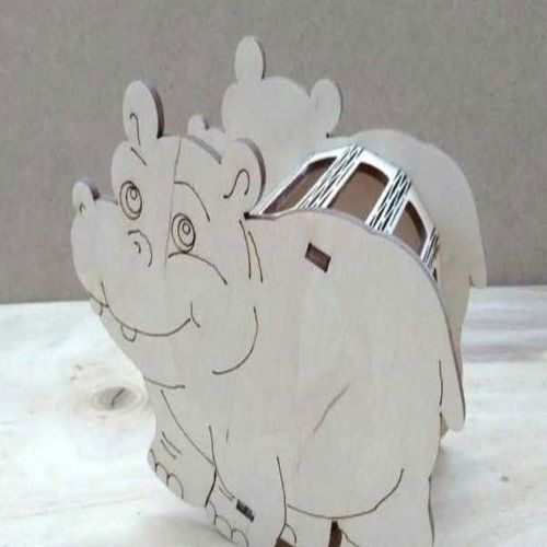طرح جا مداد هیپو مداد نگهدارنده میز - hippo pencil holders desk organizer ve - برای دستگاه CNC چوب و لیزر (سی ان سی)