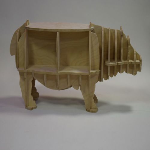 طرح میز اسب اسب در خانه ساخت سه بعدی پازل - hippo table diy 3d puzzle - برای دستگاه CNC چوب و لیزر (سی ان سی)