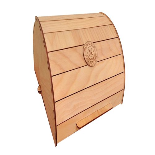 طرح وکتور جعبه نان چوبی برای برش - hlebnica wooden box ve - برای دستگاه CNC چوب و لیزر (سی ان سی)