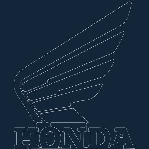 طرح لوگو بال موتورسیکلت هوندا طرح - honda motorcycle wing logo - برای دستگاه CNC چوب و لیزر (سی ان سی)