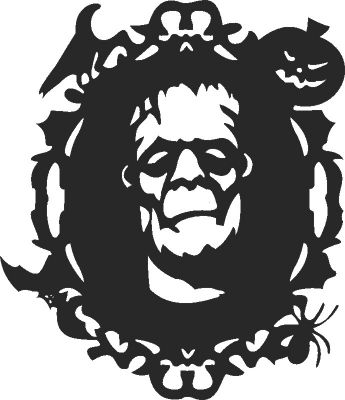 طرح ترسناک هالووین آینه - horreur halloween mirror - برای دستگاه CNC چوب و لیزر (سی ان سی)