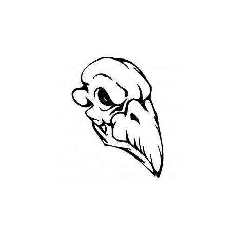 طرح جمجمه ترسناک سر پرنده 00 - horror skull bird head 005 - برای دستگاه CNC چوب و لیزر (سی ان سی)