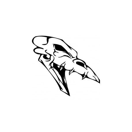 طرح جمجمه ترسناک سر پرنده 008 - horror skull bird head 008 - برای دستگاه CNC چوب و لیزر (سی ان سی)