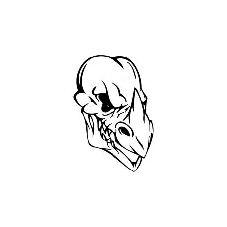 طرح جمجمه ترسناک سر پرنده 0 6 - horror skull bird head 016 - برای دستگاه CNC چوب و لیزر (سی ان سی)