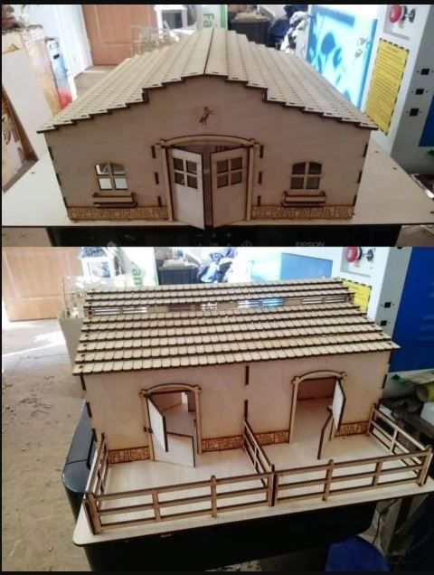 طرح horse-stable-barn-for-laser-cut-ve
