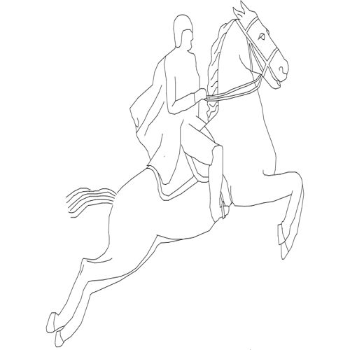 طرح اسب با سوارکار پرش - horse with rider jumping - برای دستگاه CNC چوب و لیزر (سی ان سی)