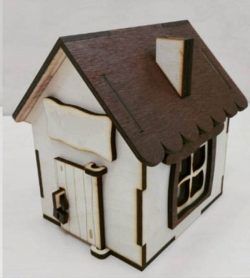 طرح بانک خانه برای برش لیزری - house bank for laser cut - برای دستگاه CNC چوب و لیزر (سی ان سی)