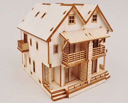 طرح خانه روستایی برای برش لیزری - house country for laser cut ve - برای دستگاه CNC چوب و لیزر (سی ان سی)