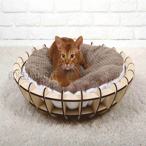 طرح خانه برای گربه‌ها برش لیزری - house for cats laser cutting ve - برای دستگاه CNC چوب و لیزر (سی ان سی)