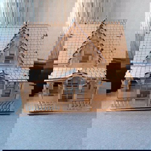 طرح های خانه ساخته شده از تخته تخته برای برش لیزری - house made of plywood layout drawings for laser cutting - برای دستگاه CNC چوب و لیزر (سی ان سی)