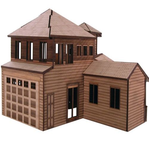 طرح مدل خانه برای برش لیزری - house model for laser cut ve - برای دستگاه CNC چوب و لیزر (سی ان سی)
