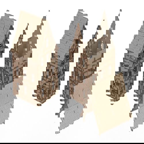 طرح خانه سه بعدی پازل برای برش لیزری - house plan 3d puzzle for laser cut ve - برای دستگاه CNC چوب و لیزر (سی ان سی)