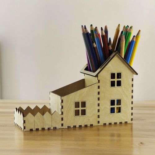 طرح خانه ایستاده ثابت برش لیزری - house stationary stand laser cut - برای دستگاه CNC چوب و لیزر (سی ان سی)