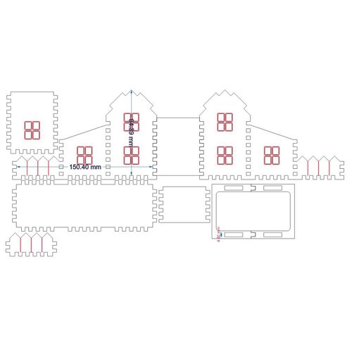 طرح خانه ایستاده ثابت برش لیزری - house stationary stand laser cut ve - برای دستگاه CNC چوب و لیزر (سی ان سی)