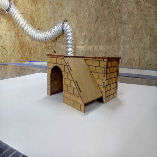 طرح خانه با اسلاید برای برش لیزری - house with slide for laser cut ve - برای دستگاه CNC چوب و لیزر (سی ان سی)