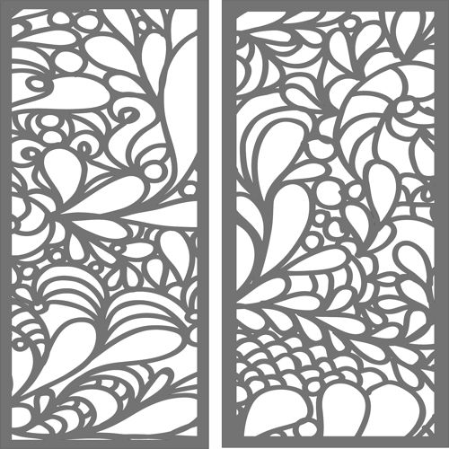 طرح impressive-leaf-bulkhead-window-seamless-floral-jali-pattern-for-laser-cut-ve