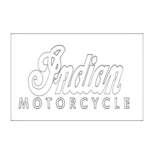 طرح لوگوی موتورسیکلت هندی لوگو - indian motorcycle logo - برای دستگاه CNC چوب و لیزر (سی ان سی)
