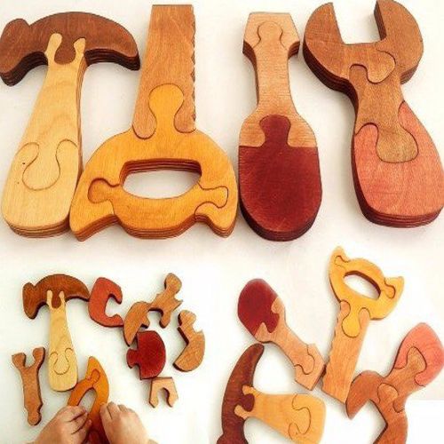 طرح ابزار چوبی اره منبت کاری پازل برای برش لیزر - instruments wooden jigsaw puzzle for laser cut ve - برای دستگاه CNC چوب و لیزر (سی ان سی)