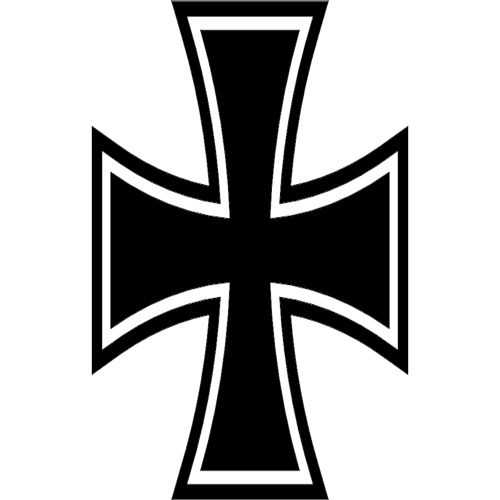 طرح لوگوی صلیب آهنی آیرون - iron cross logo - برای دستگاه CNC چوب و لیزر (سی ان سی)