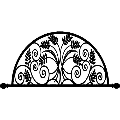 طرح آهن قوس گل طراحی - ironwork arch flower design - برای دستگاه CNC چوب و لیزر (سی ان سی)