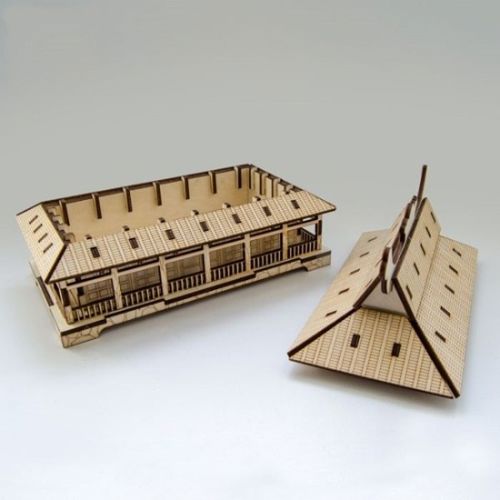 طرح خانه‌های جعبه‌ای ژاپنی لیزر - japanese box houses laser cut - برای دستگاه CNC چوب و لیزر (سی ان سی)