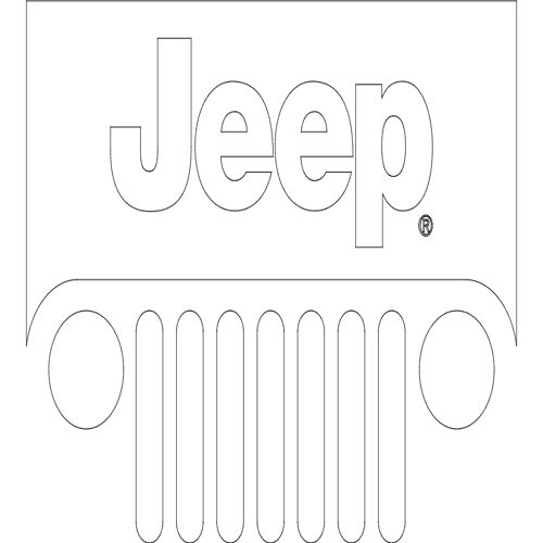 طرح جیپ لوگو - jeep logo - برای دستگاه CNC چوب و لیزر (سی ان سی)
