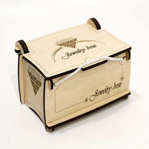 طرح جعبه جواهرات برای برش لیزری - jewelery box casket layout for laser cut - برای دستگاه CNC چوب و لیزر (سی ان سی)