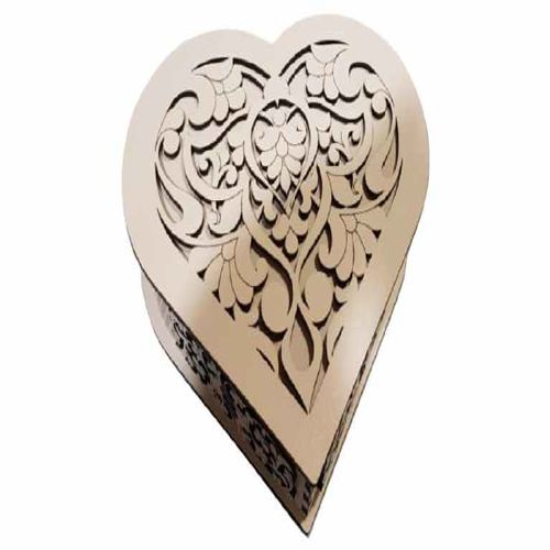 طرح جعبه جواهرات طرح قلب برای برش لیزر - jewellery box heart drawing for laser cutting - برای دستگاه CNC چوب و لیزر (سی ان سی)