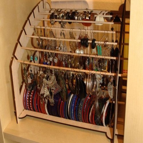 طرح جواهر قفسه 4mm تخته الیاف - jewel rack 4mm plywood - برای دستگاه CNC چوب و لیزر (سی ان سی)